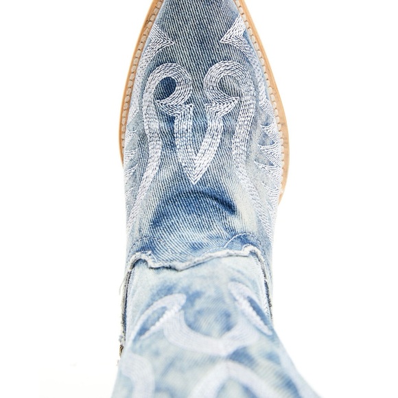 Dan Post Western Blue Embroidered Boot - Picture 4 of 7